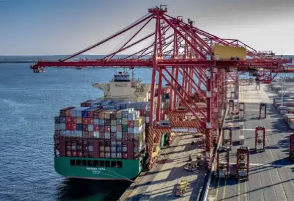 Container cranes at Patrick Stevedores Port Botany Terminal
